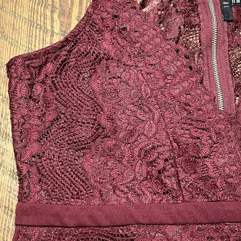 Y2K Whimsigoth Burgundy Slip Dress Sheer Lace Dark Fairy Romantic Witchy Vamp XL - Picture 12 of 16